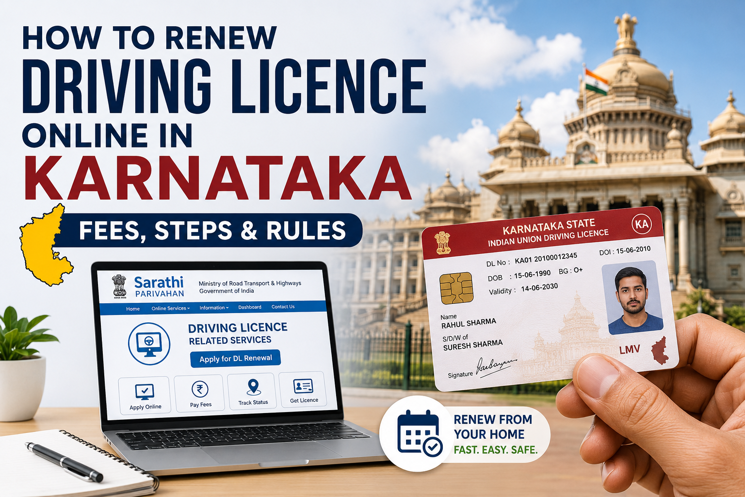 How to Renew Driving Licence Online in Karnataka