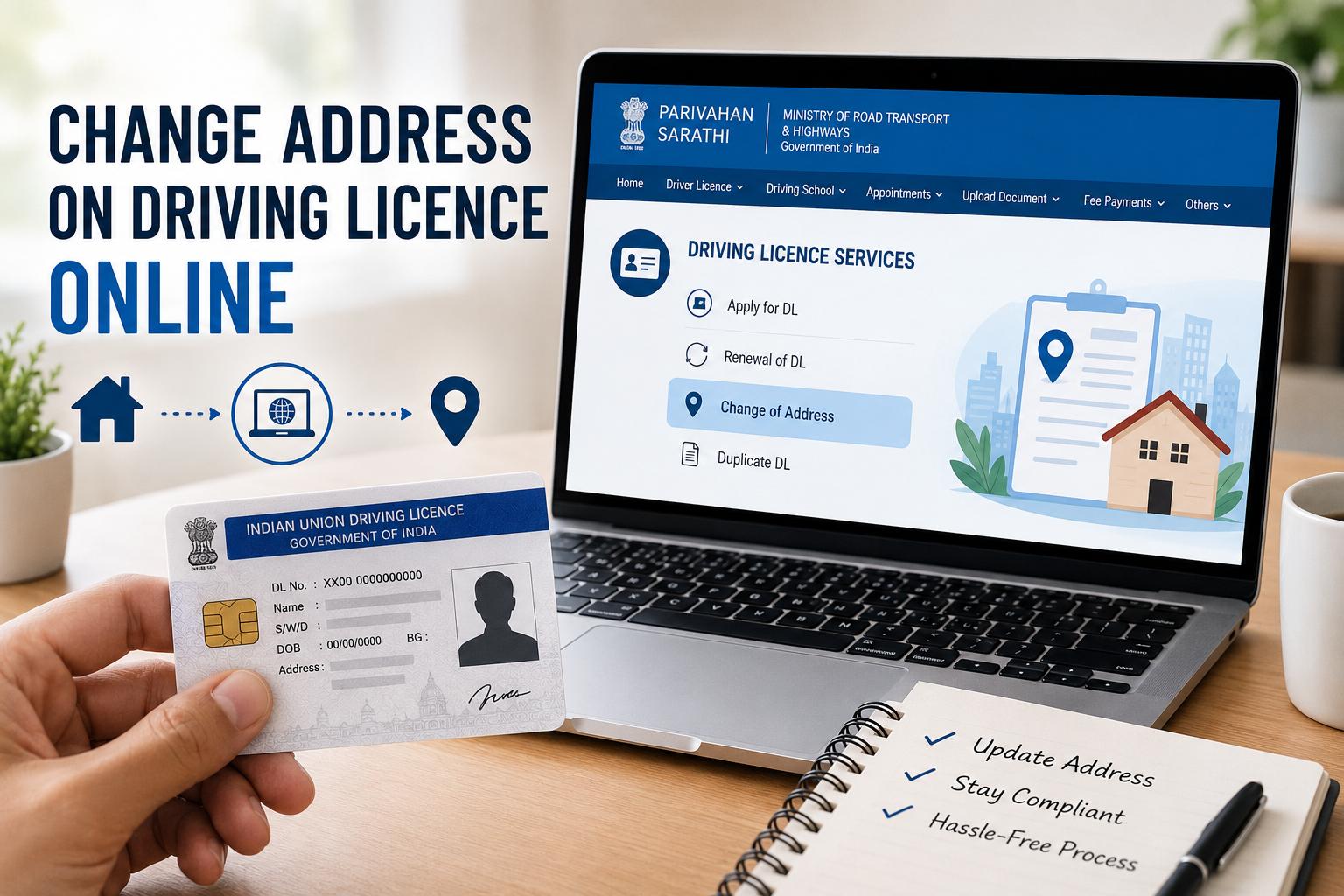 How to Change Address on Driving Licence Online