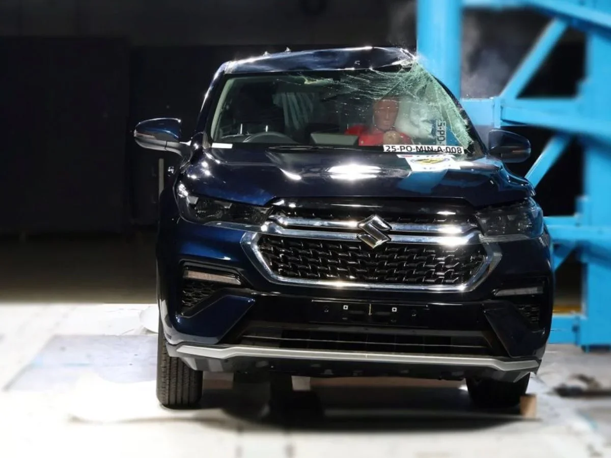 2025 maruti suzuki invicto safety rating crash test pole bharat ncap
