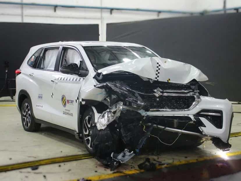 2025 maruti suzuki invicto safety rating crash test front bharat ncap