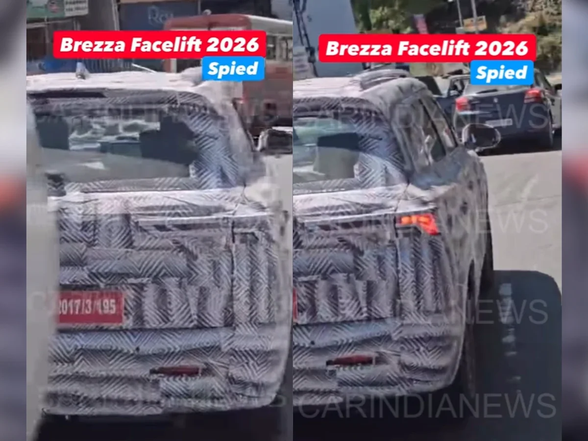 Maruti Suzuki Brezza Facelift spied