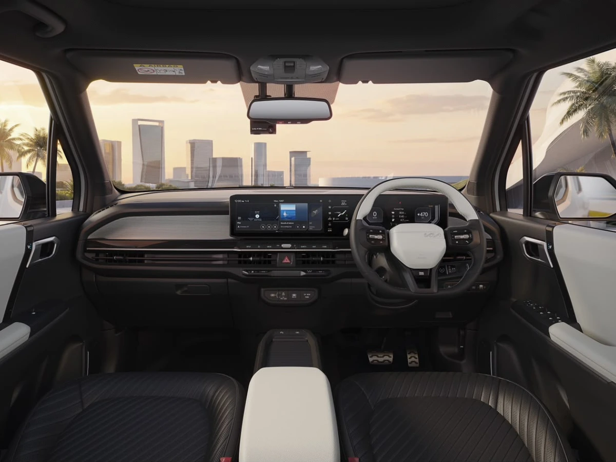 Kia Syros EV interior Onyx Black & Off-White