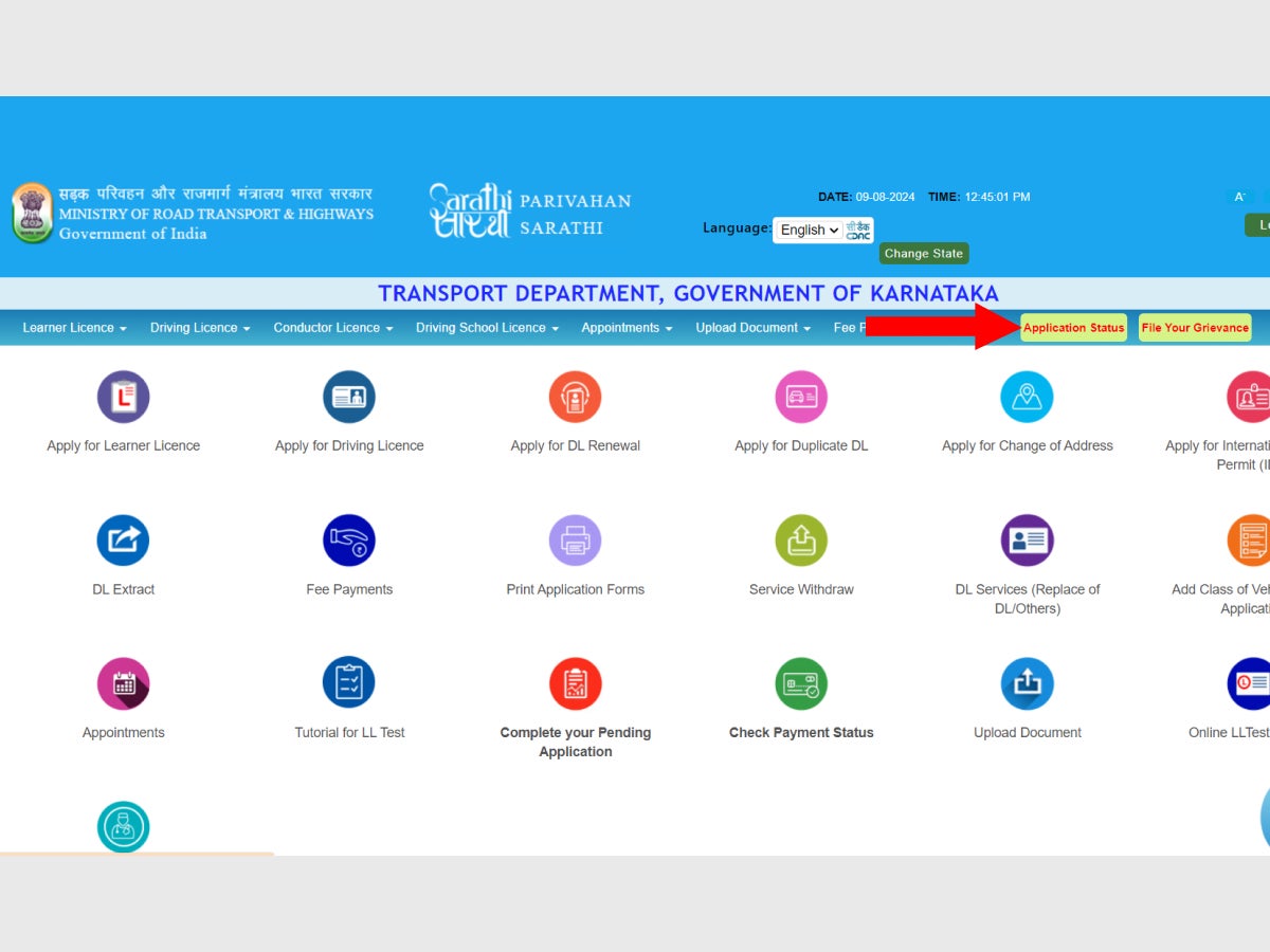 Application Status Karnataka