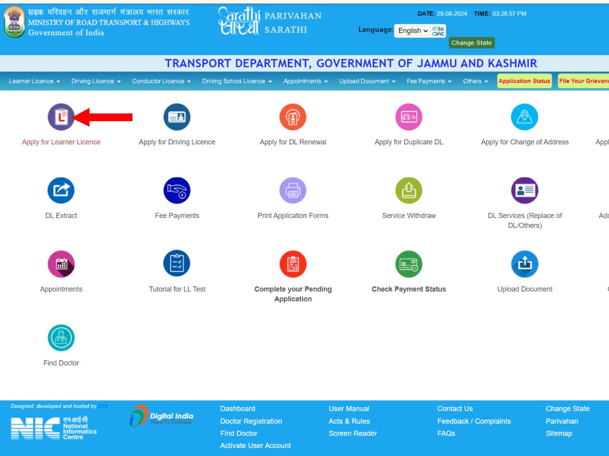 Application for Learner Licence