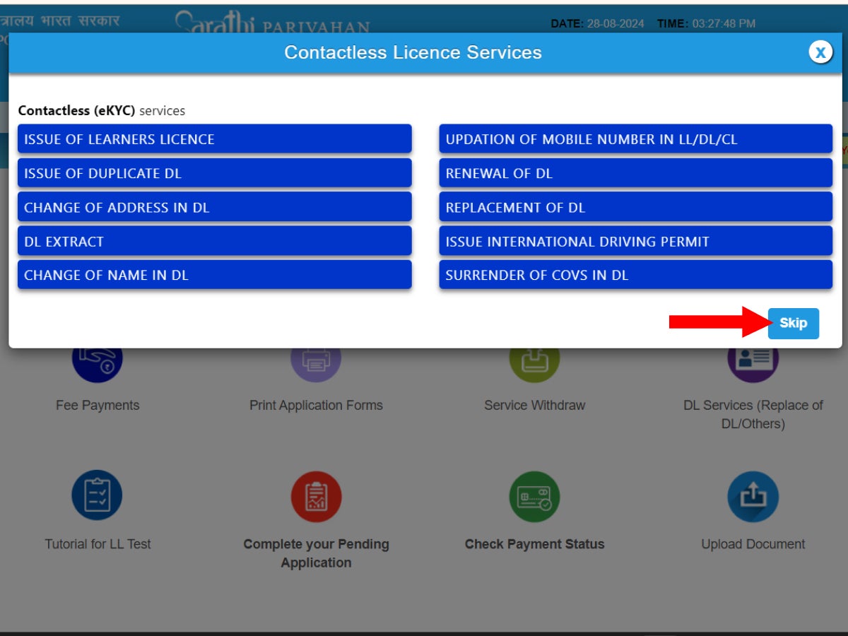 Contactless Licence Services