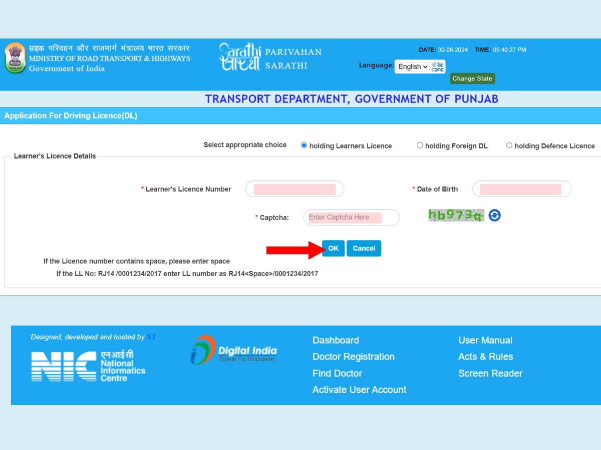 learner’s licence number, date of birth