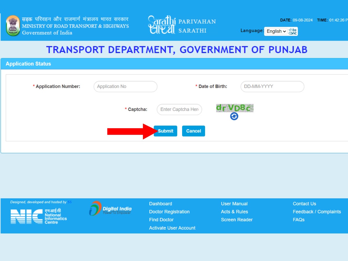 Application Status Punjab