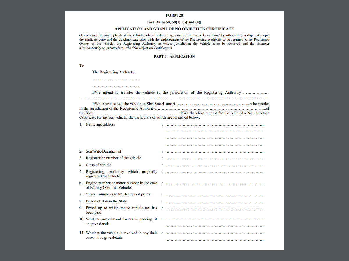 RTO Forms 28, 29, 30 & 35: Quick Guide for Hassle-Free Car Ownership