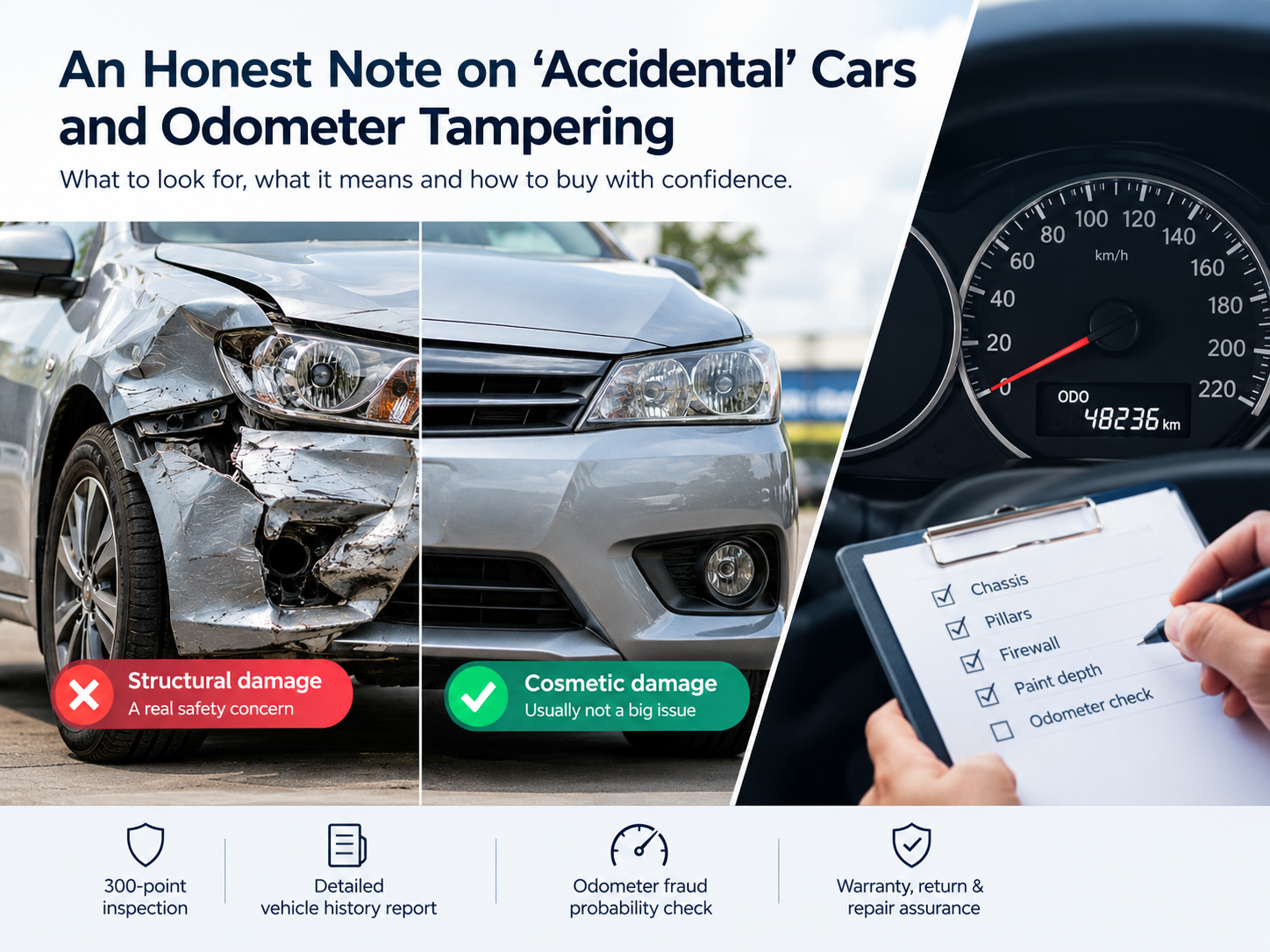 An Honest Note on Accidental Cars and Odometer Tampering
