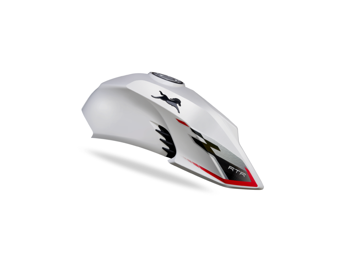 Tvs Apache 4v Pearl White