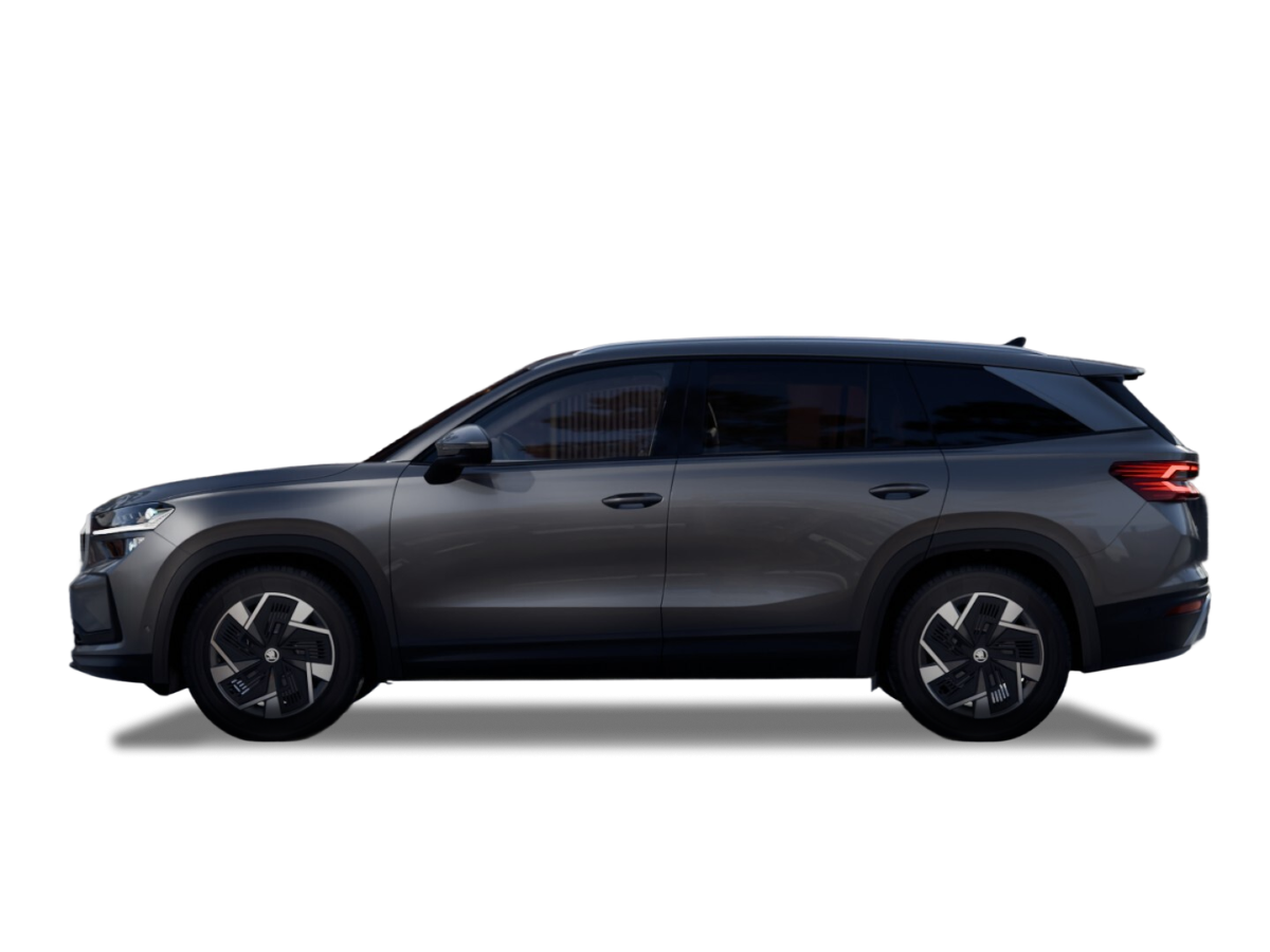 side view of a Graphite Grey Skoda Kodiaq