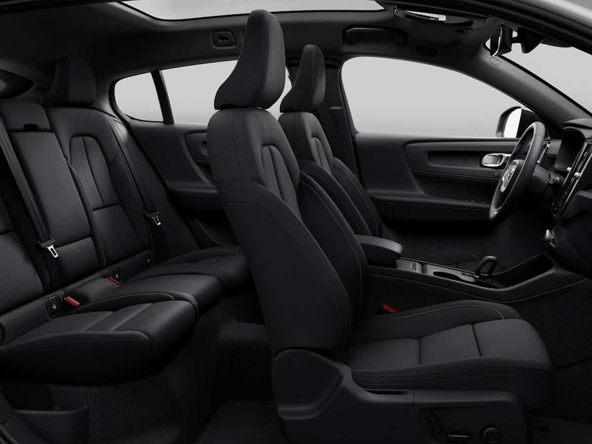 interior seating view of a Volvo EC40
