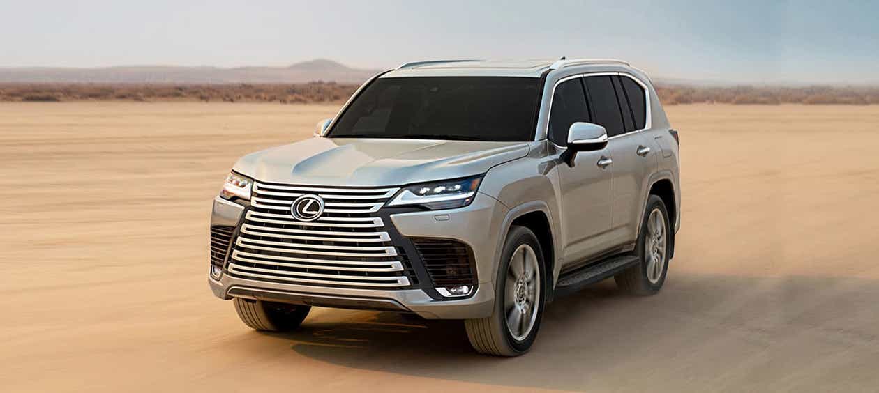 front three-quarter view of a Lexus LX