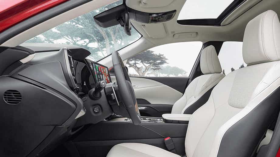 interior front seats and dashboard of a Lexus RX