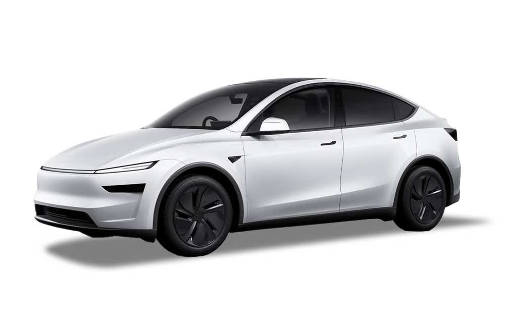 front and side view of a Tesla Model Y