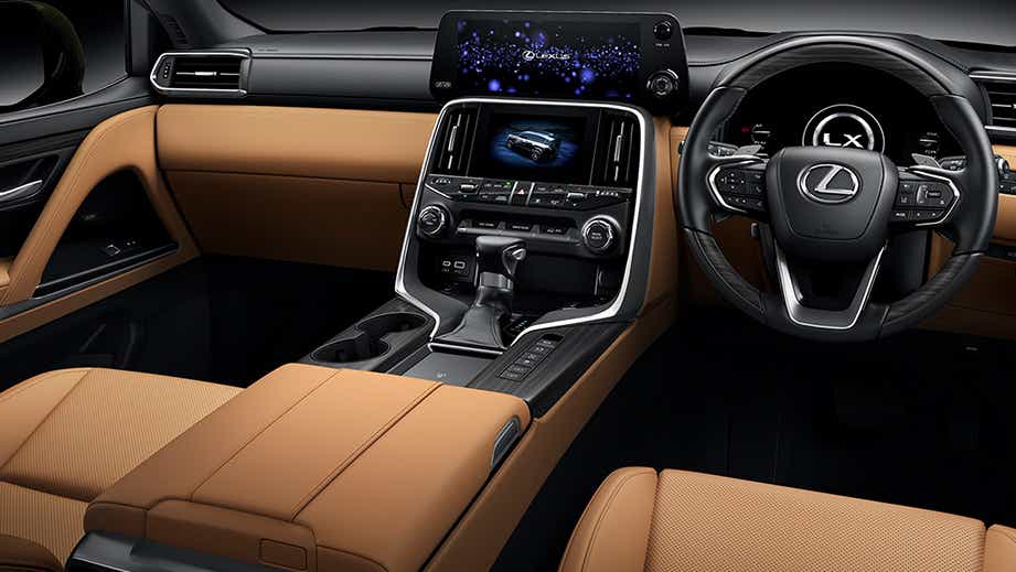 interior dashboard view of a Lexus LX