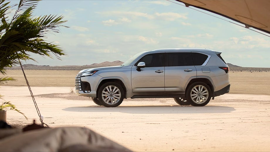 side view of a Atomic Silver Lexus LX