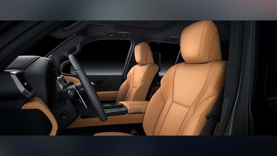 interior front seats view of a Lexus LX