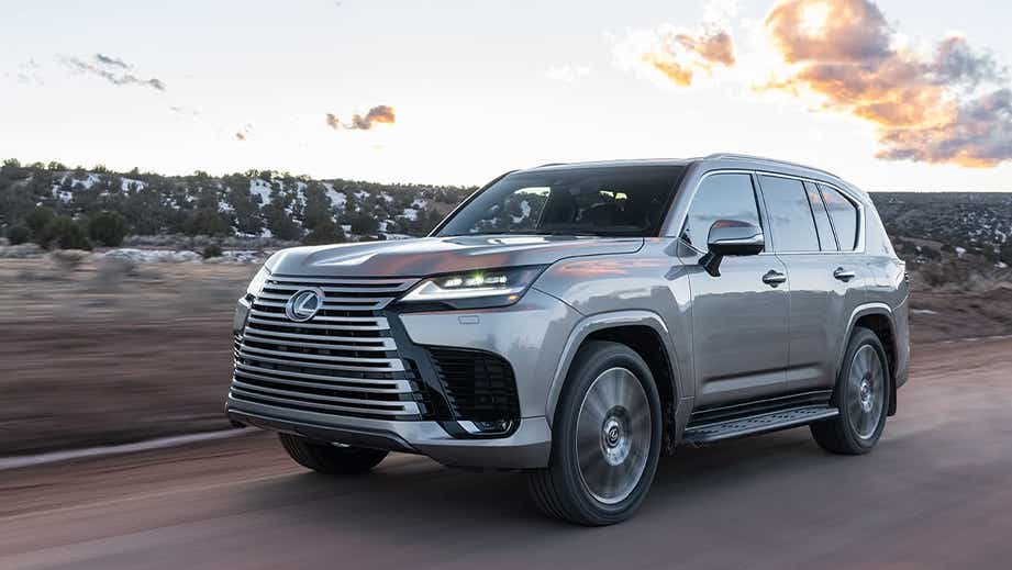 front three-quarter view of a Lexus LX