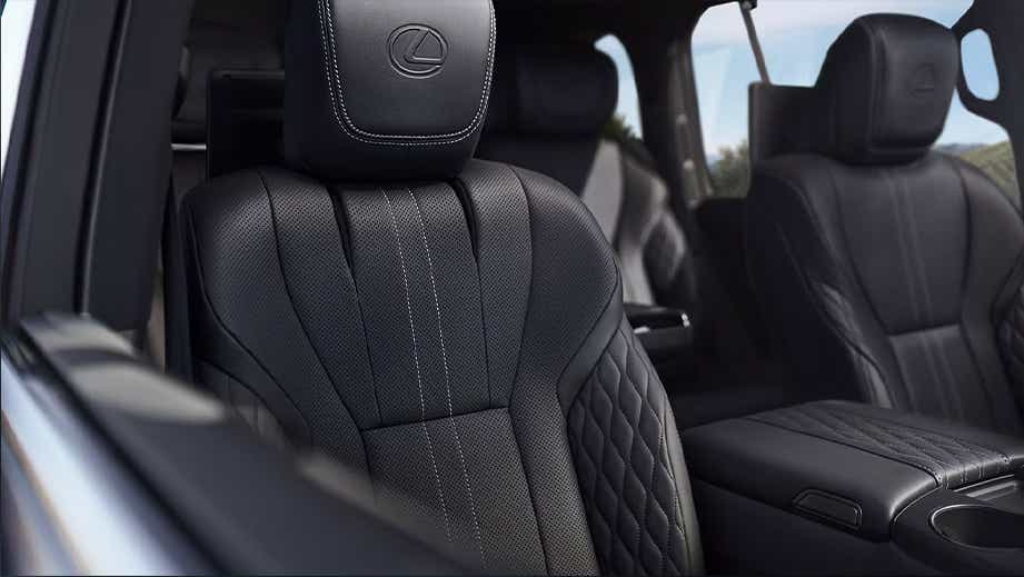 Front seats and interior detail of a Lexus LX