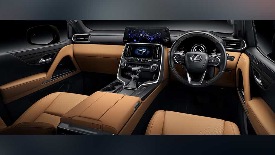 Interior dashboard view of a Lexus LX