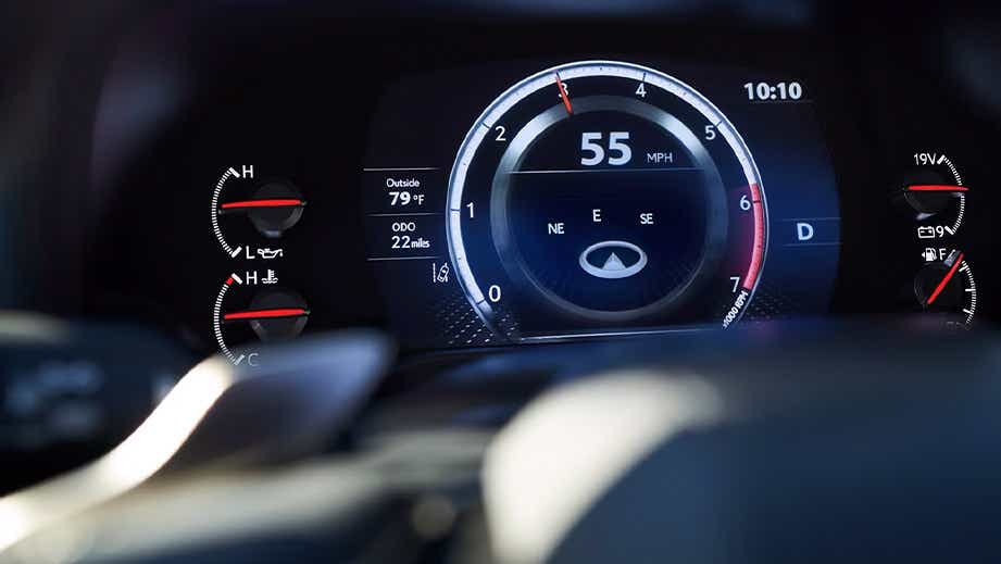 instrument cluster of a Lexus LX