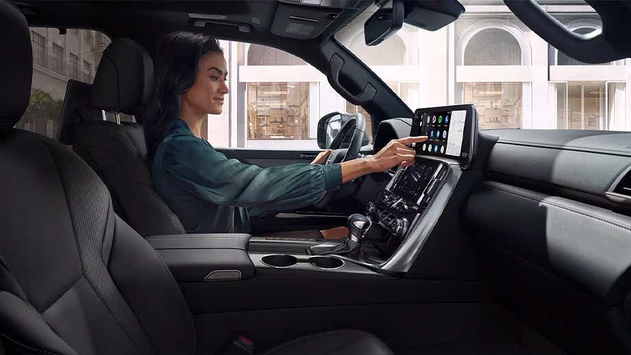 Interior dashboard of a Lexus LX