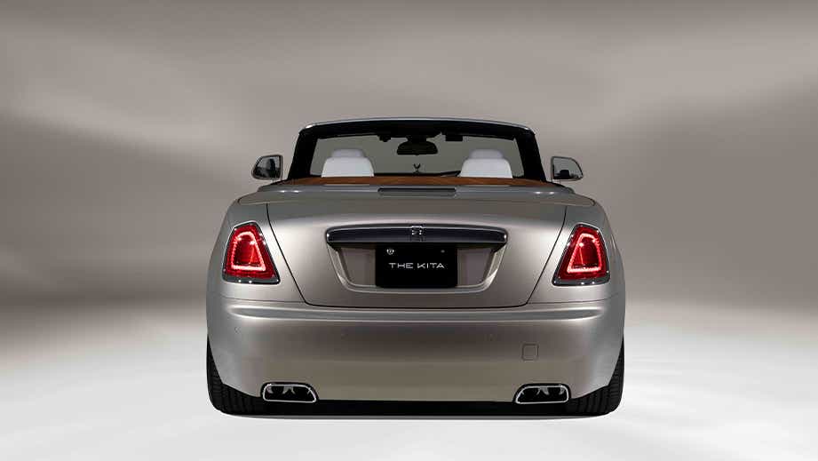 rear view of a Rolls-Royce Dawn convertible