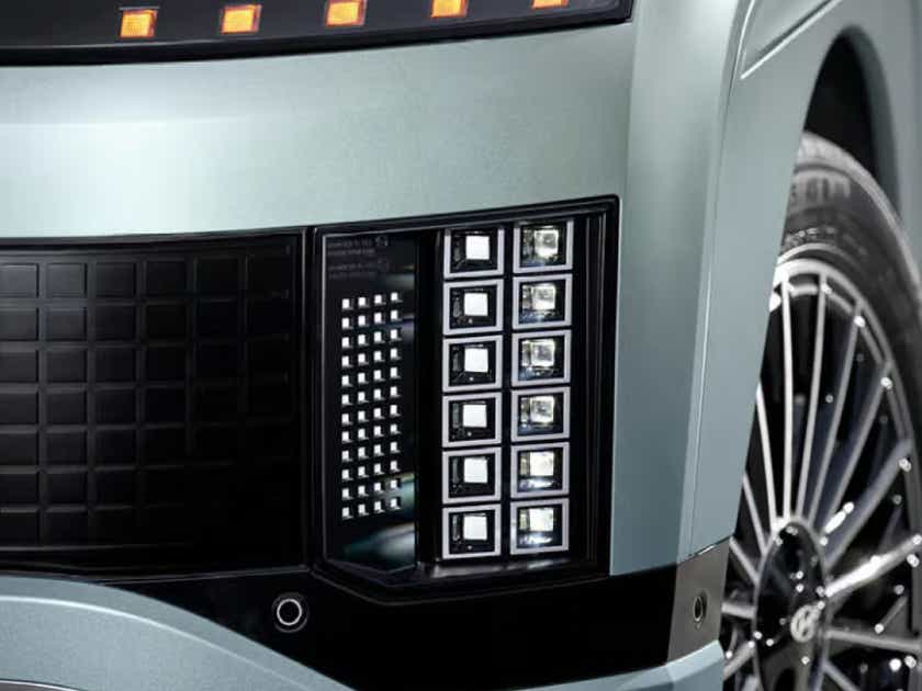 Headlight close-up of a Hyundai IONIQ 9