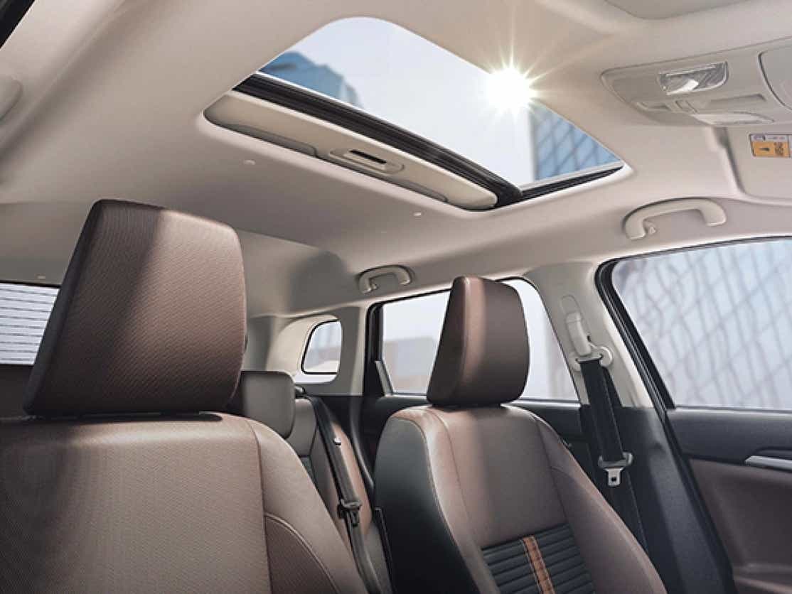 interior sunroof view of a Maruti Suzuki Brezza 2025