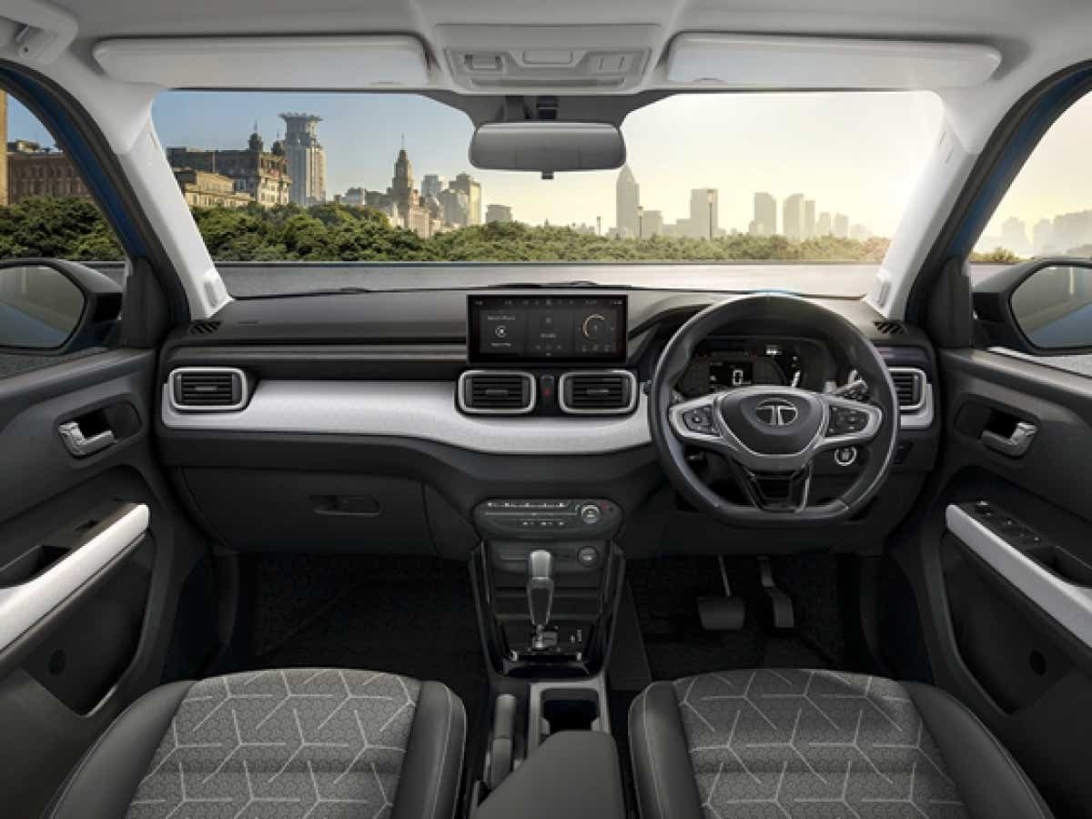 Interior dashboard view of a Tata Punch Facelift