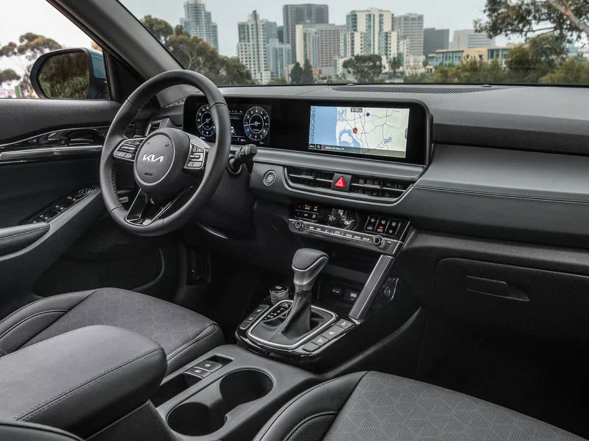 Interior dashboard of a Kia Seltos Facelift