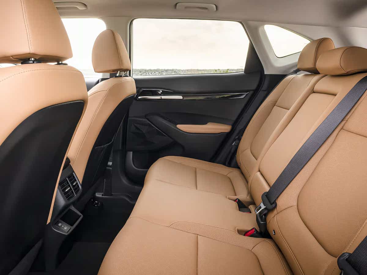 Rear seat interior view of a Kia Seltos Facelift