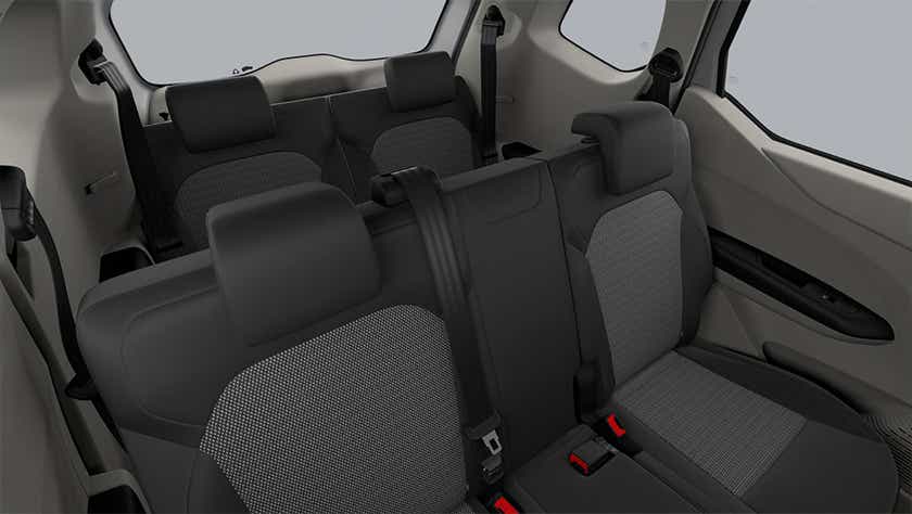 rear seat and interior view of a Renault Triber