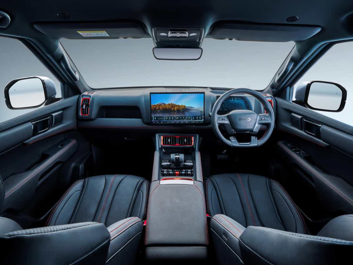 interior dashboard view of a BYD Shark Pickup