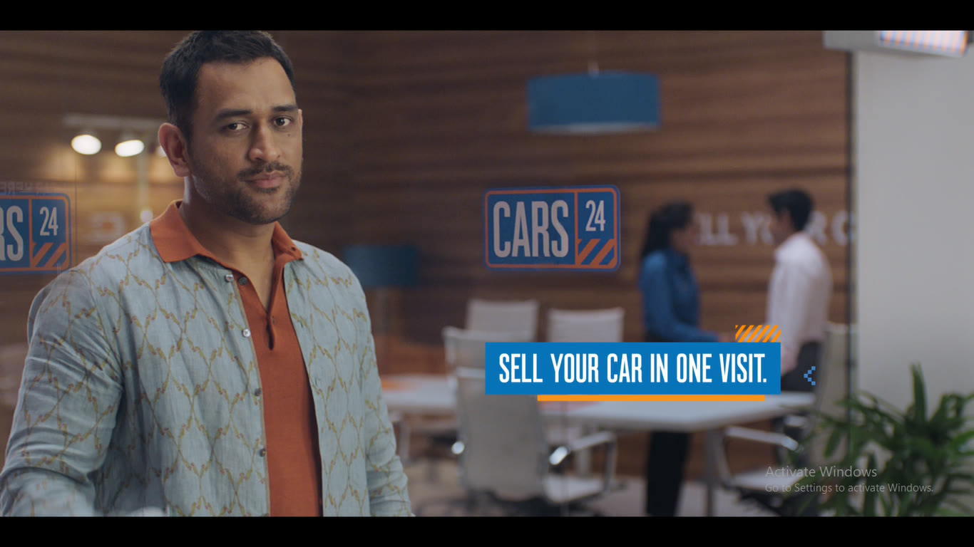 Still 1 from the 2019 Cars24 A New Beginning campaign with MS Dhoni