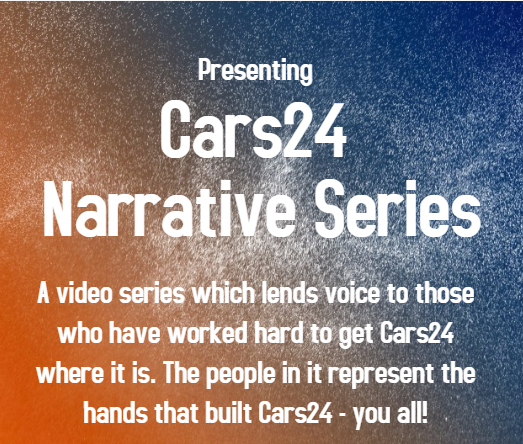 Cars24 Narrative Series banner from 2017