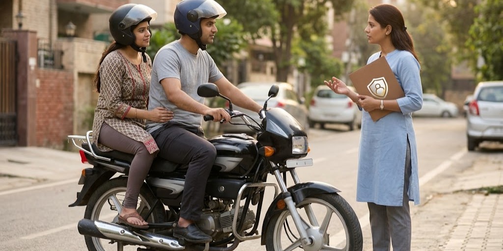 Pillion Rider (Passenger) Cover in Bike Insurance, What It Pays and Who It Protects