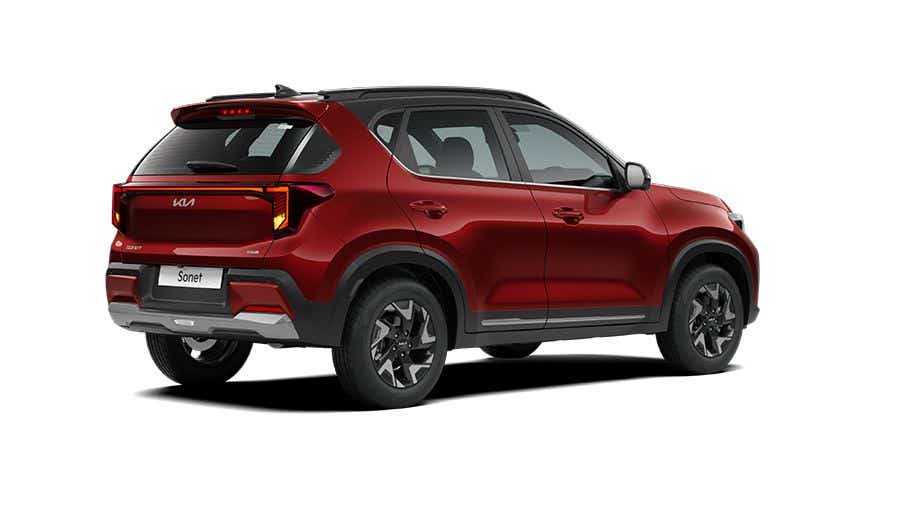 rear three-quarter of a Kia Sonet