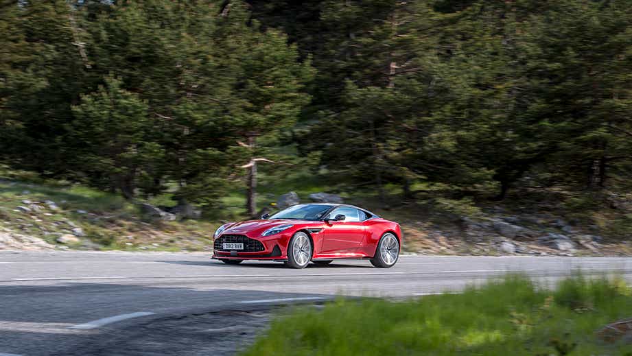 front three-quarter view of an Aston Martin DB12