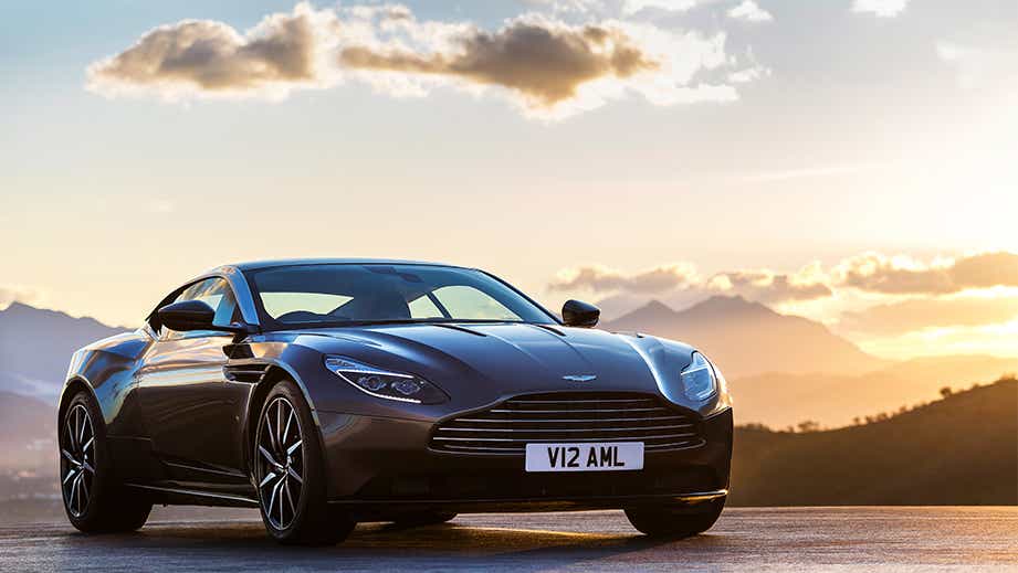 Front view of an Aston Martin DB11