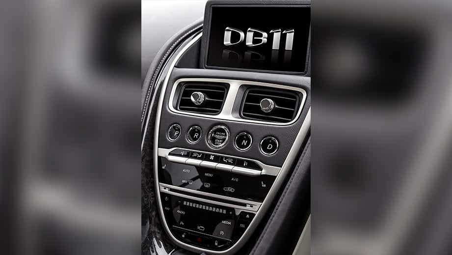 center console of an Aston Martin DB11