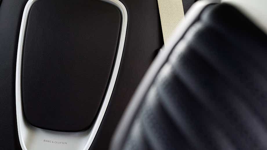 close-up of interior speaker in an Aston Martin DB11