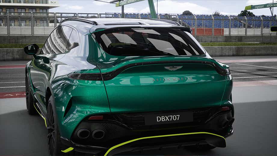 rear view of an Aston Martin DBX