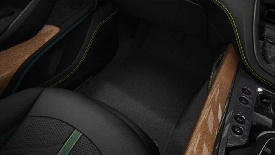 front passenger footwell of an Aston Martin DBX