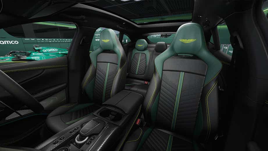 interior front seats of an Aston Martin DBX