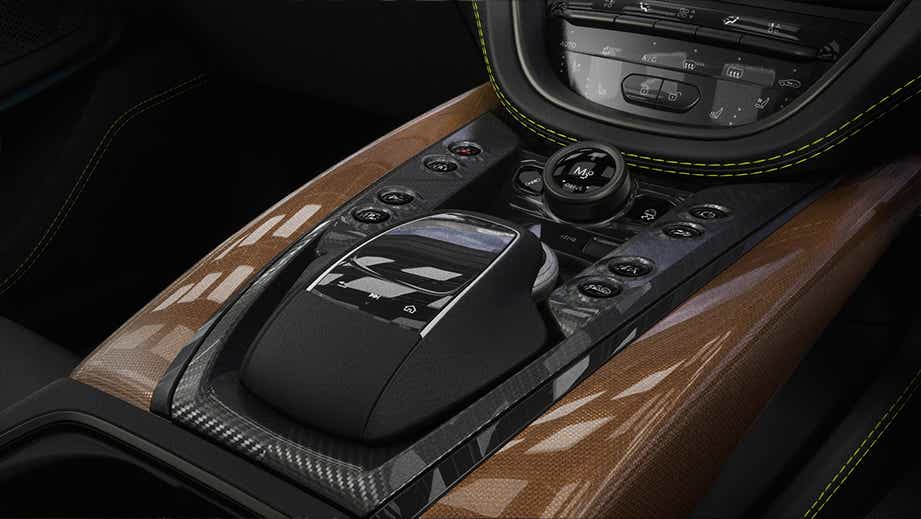 center console and controls of an Aston Martin DBX