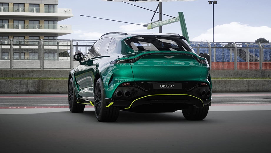 Rear view of an Aston Martin DBX 707