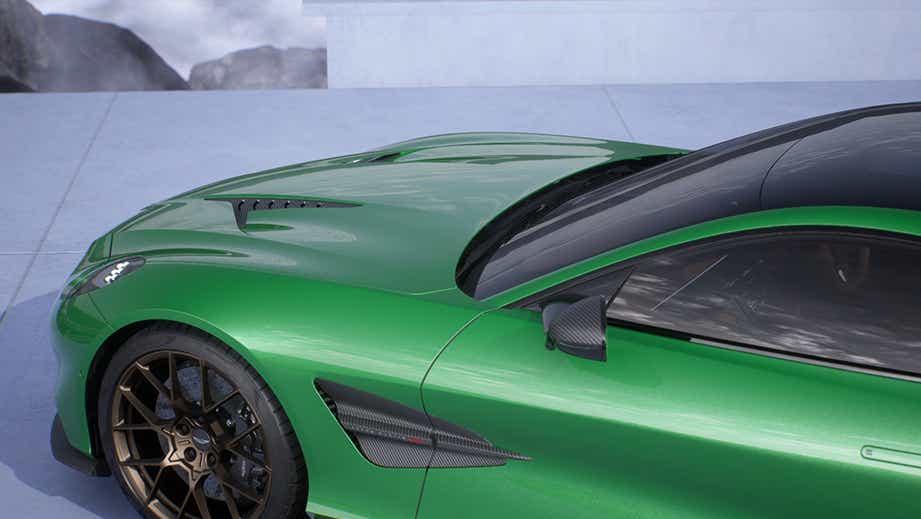 front side view of an Aston Martin Vanquish