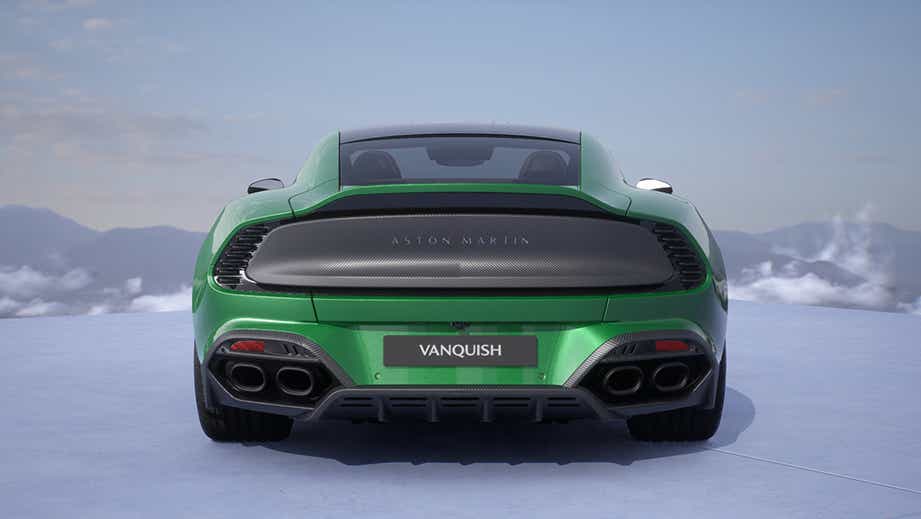 rear view of an Aston Martin Vanquish